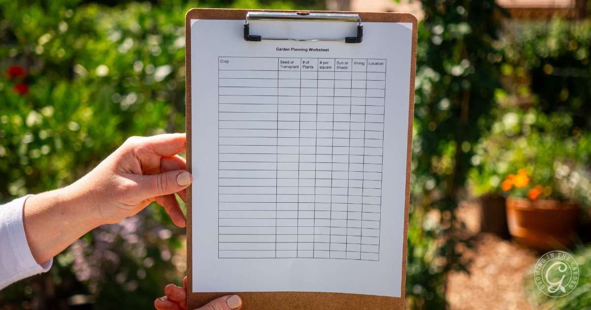Garden Planning Worksheet
