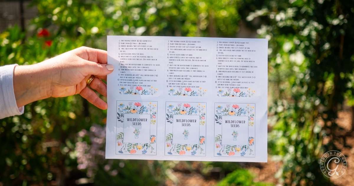 Wildflower Seed Labels